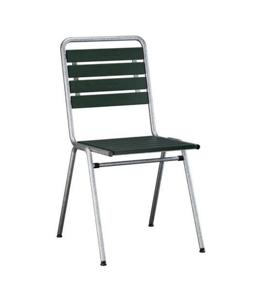 stol. Stuhl ohne Armlehnen tannengrün